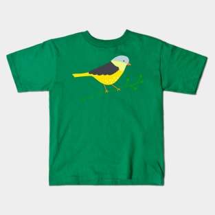 Colorful yellow bird Kids T-Shirt